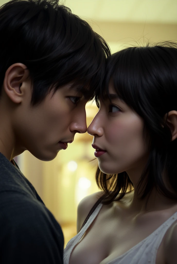 create a picture of Satoru Gojo and Suguru Geto kissing