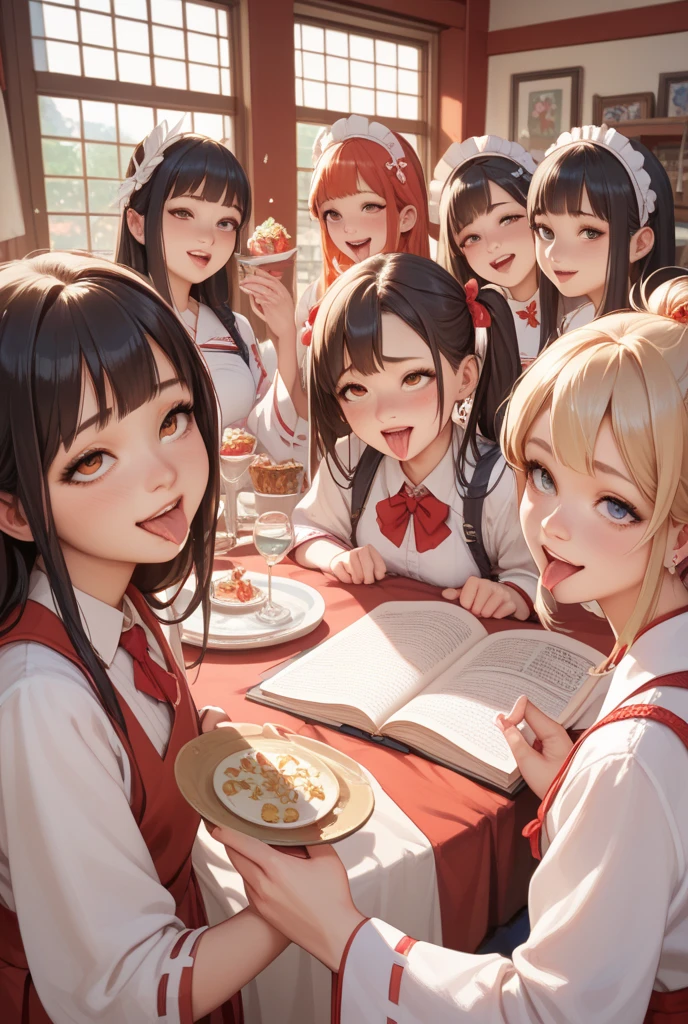 5+ girls, miko, High Resolution, Masterpiece, Best Quality,