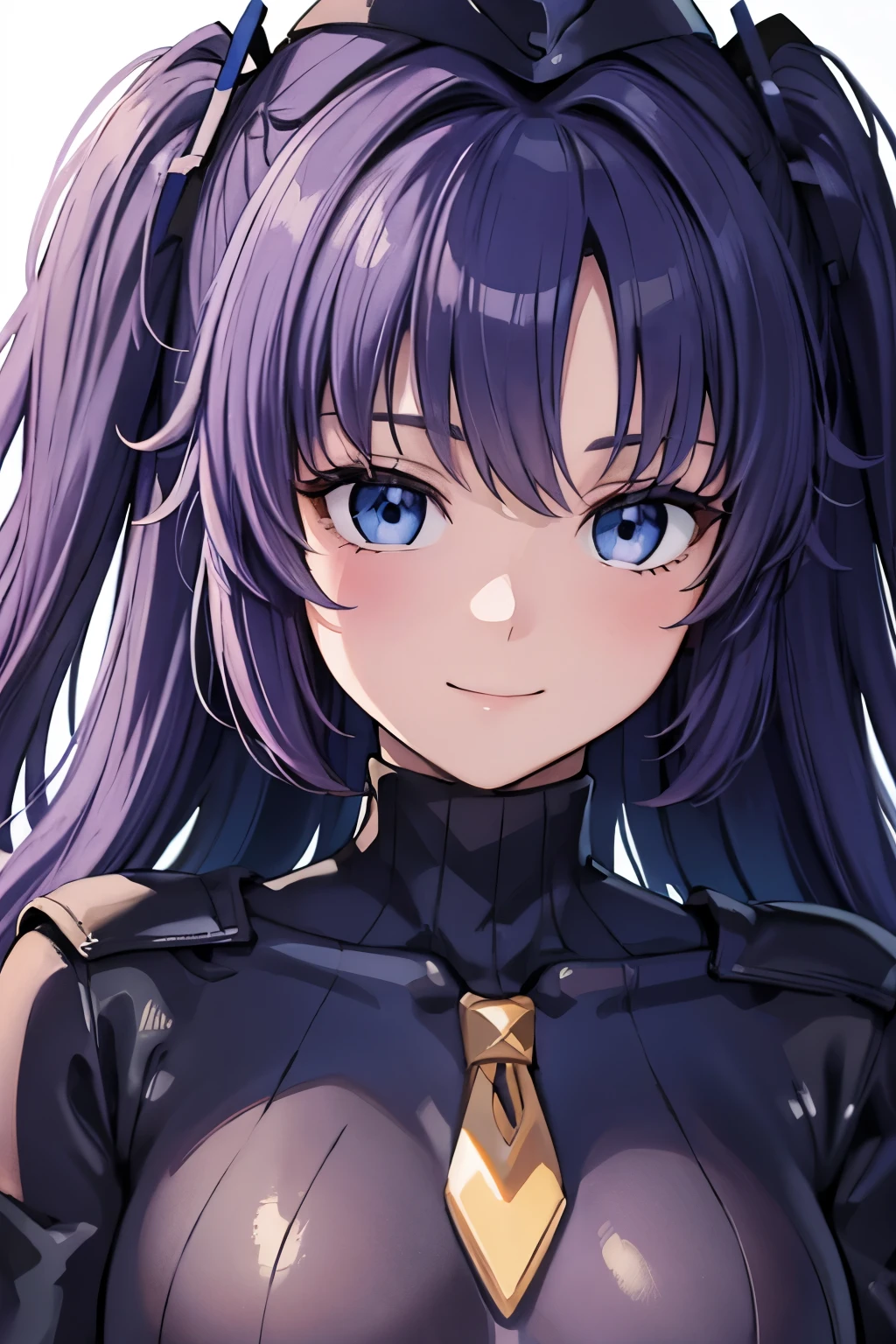 masterpiece, highest quality, (highest quality), (best illustrations), (high resolution),8k,face close up,on the bed, {{{masterpiece}}}, {{{best quality}}}, {{Super detailed}}, {{very delicate and beautiful}},smile,black DOLLSUIT,DOLLSUIT,{{{best quality}}}, {{Super detailed}}, masterpiece, highest quality, (highest quality), (best illustrations), 8k,{{{masterpiece}}}, {{{best quality}}}, {{Super detailed}}, {{{best quality}}}, {{Super detailed}}, face close up, yuuka, blue eyes,purple hair, two side up, long hair,