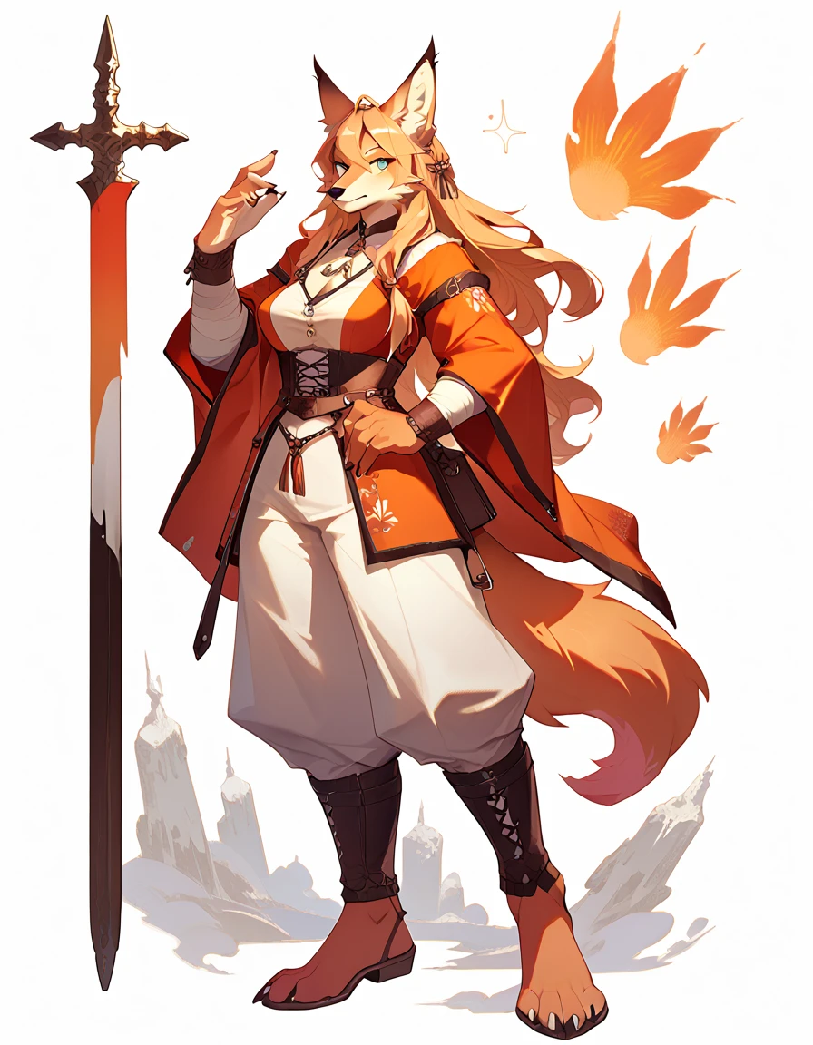 furry, (((1girl, woman, female))), A white woman, full body, waterpaint style, character sheet, medieval, long hair, neutral pose, furry charracter, kemono, anthro, character design sheet, white background, full body