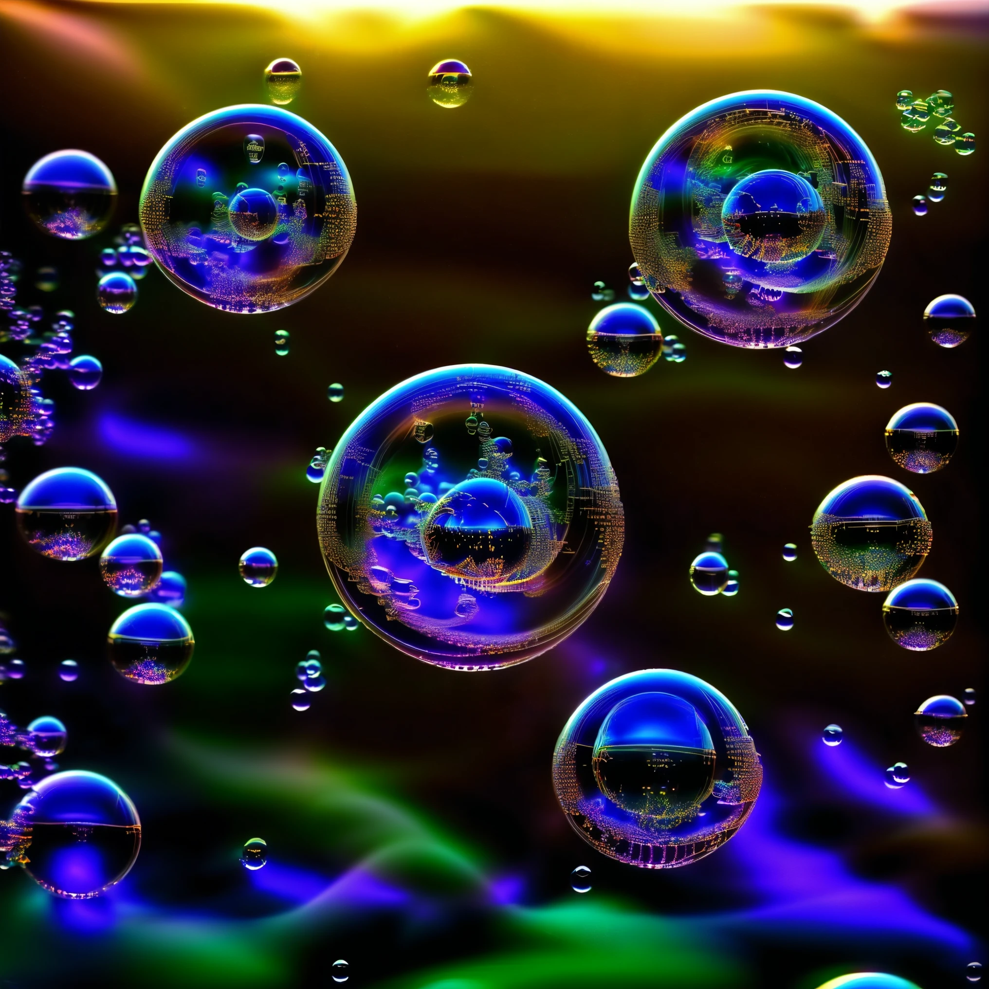 A close up of beautiful bubbles floating on top of each other, LSD, DMT imagery. octane render, psychedelic droplets of water, abstract liquid, and intricate rainbow art. octane render, black 3d fluid simulation, ethereal bubbles, swirling liquids, and highly detailed, octane render, reflective rainbow bubbles, twisted colors inside of glass spheres, Psilocybin Dream inside an amazing image of light emerging from colors in a shimmering glass morphing out of colors, bright neon and fluorescent colors,very bright, vibrant colors, perfectly formed and symmetrical reflective bubbles and spheres, attention to detail with these beautiful bubbles and spheres, Extreme Hallucinations in a gorgeous piece of psychedelic digital artwork, Stunning, pixel art, tripped out colors, 4d mandelbulb psychedelics, glass like psychedelic landscape, intricate rainbow environment, psychedelic underwater brightness and glow with neon colors, glowing colors twist inside of translucent glass spheres and bubbles with light and color reflecting off of both in bright fluorescent colors, psychedelic trip, fluorescent and neon aesthetic, psychedelic vibrant colors, bright psychedelic paint splattered backgrounds,swirling spirals and vortex, bright vibrant colors popping out from 3d glass spheres, Rotational Symmetry, Pixel Assets, Portrait photography, Surrealism, Photorealistic, Hyperdetailed, Glass Morphism, Digital Art, Sparkle, Optical Illusion, Glowing Light, Reflective Light, Overexposure, Backlighting, Depth Of Field, Spheres and bubbles show perfect Symmetry, UHD, High Details, High Quality, Super Detailed, Full Focus, Awe inspiring, Shockingly unique wallpaper art, Breathtaking, Indescribably Beautiful, Heaven sent images, Best Quality, Award Winning, MasterpieceA close up of beautiful bubbles floating on top of each other, LSD, DMT imagery. octane render, psychedelic droplets of water, abstract liquid, and intricate rainbow art. octane render, black 3d fluid simulation, ethereal bubbl