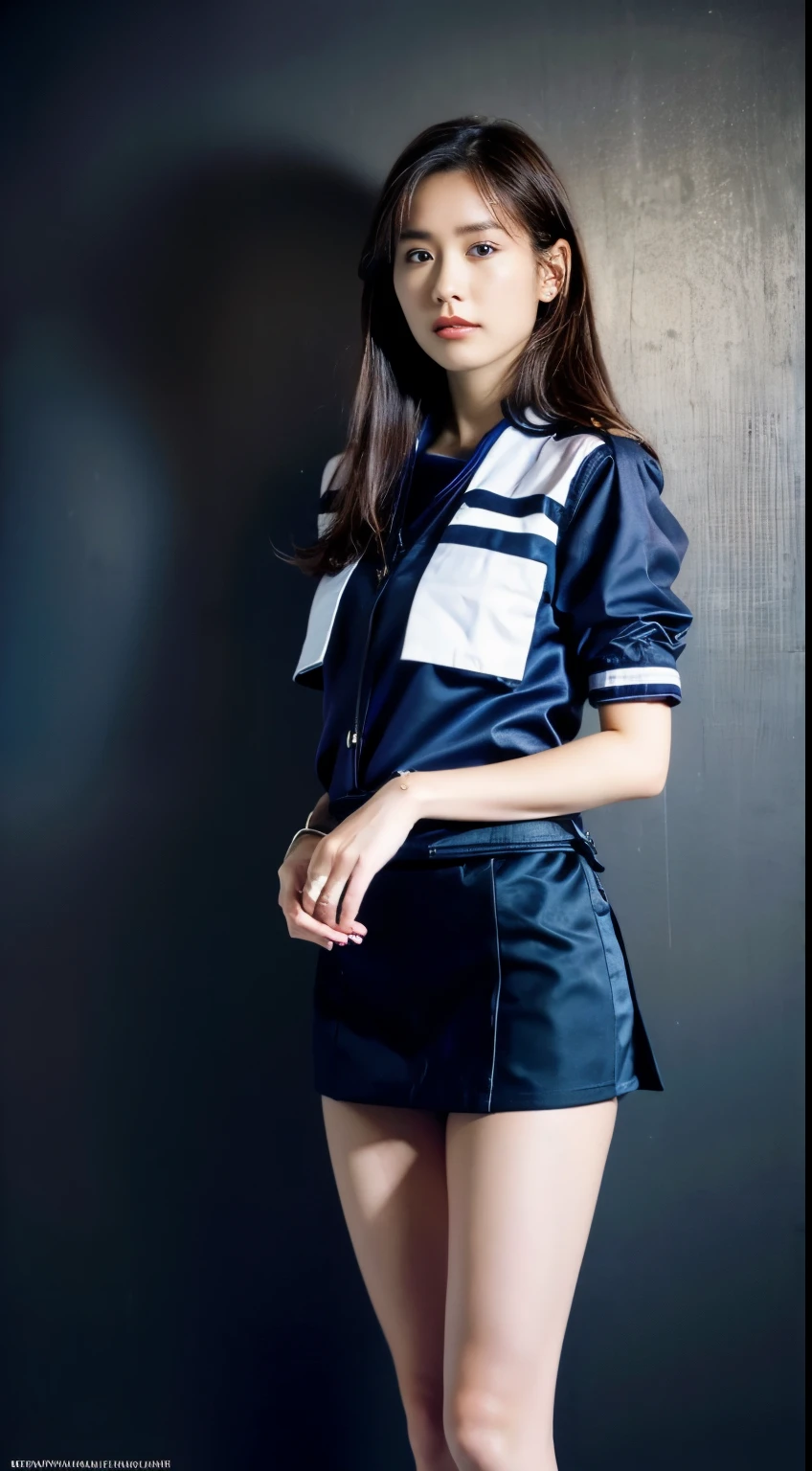 ulzzang-6500-v1.1, (raw photo:1.2), (photorealistic:1.4), beautiful detailed girl, very detailed eyes and face, beautiful detailed eyes, ridiculous, incredibly ridiculous, huge file size, super detailed, high resolution, very detailed, best quality, masterpiece, kemomimi, ((Japanese girls' high school uniform)), illustration, very detailed, CG, unified, 8k wallpaper, amazing, Fine details, masterpiece, best quality, very detailed CG uniform 8k wallpaper, light on face, cinematic lighting, 1girl, , ((no panties)), ((dynamic pose))), (camel toe), (half), (pantyhose), (knee-bending leg sitting))
