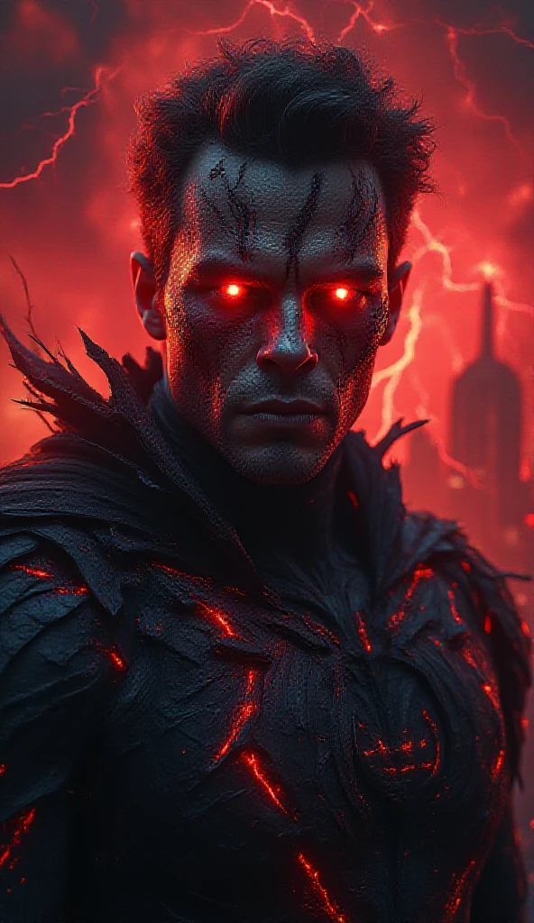 um close up de um homem com uma cara de fogo e um corpo em chamas, 8k vfx render, 4 k cinematic octane render, insanely detailed octane render, octane render cinematic, amazing octane render, super detailed octane rendering, Unreal Engine 5 4 K UHD imagem, unreal engine 5 render dramatic, cinematic 4k octane render, octane render godrays, VFX rendering