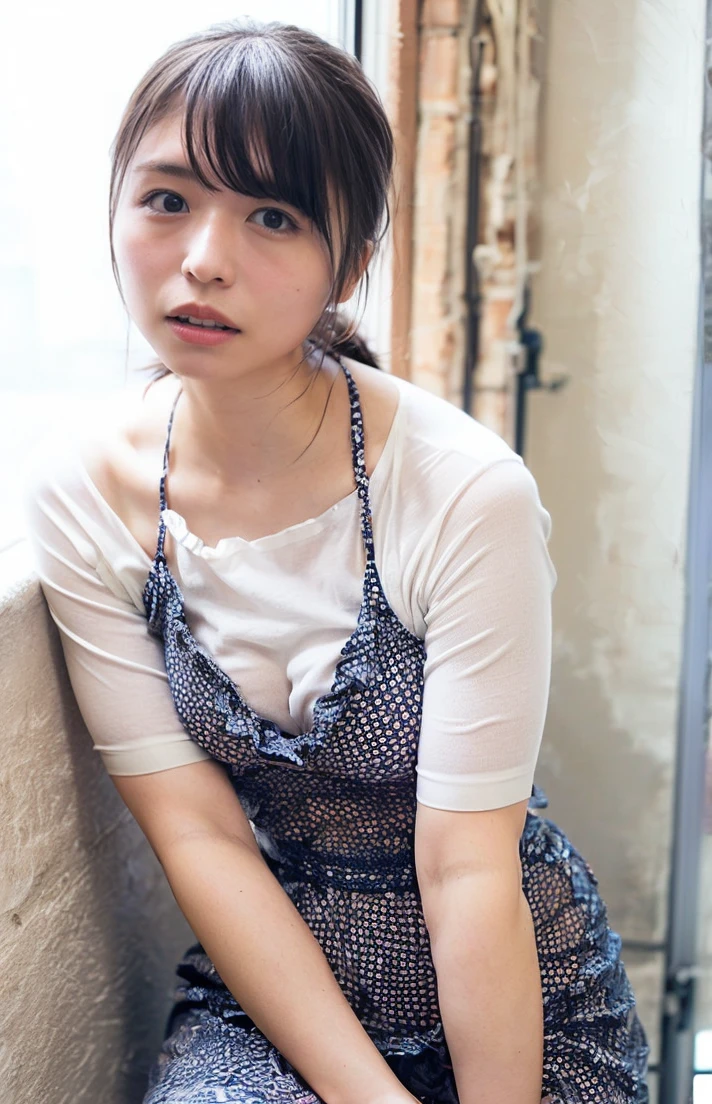 "(highest quality,8k,High resolution,masterpiece:1.2),Super detailed,(Realistic,photoRealistic,photo-Realistic:1.37),Soft Focus,18-year-old,Beautifully detailed face,Detail view,Renaissance art,A delicate work of art,kitchen,kitchen apron,age Girl,Seductive Lingerie,Gentle milk dripping onto her breasts, Vibrant colors,Studio Lighting"