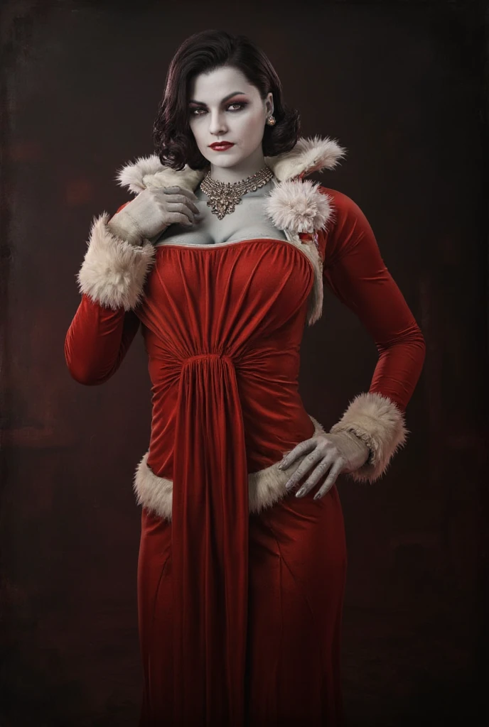 Lady Dimitrescu,santa costume,potrait