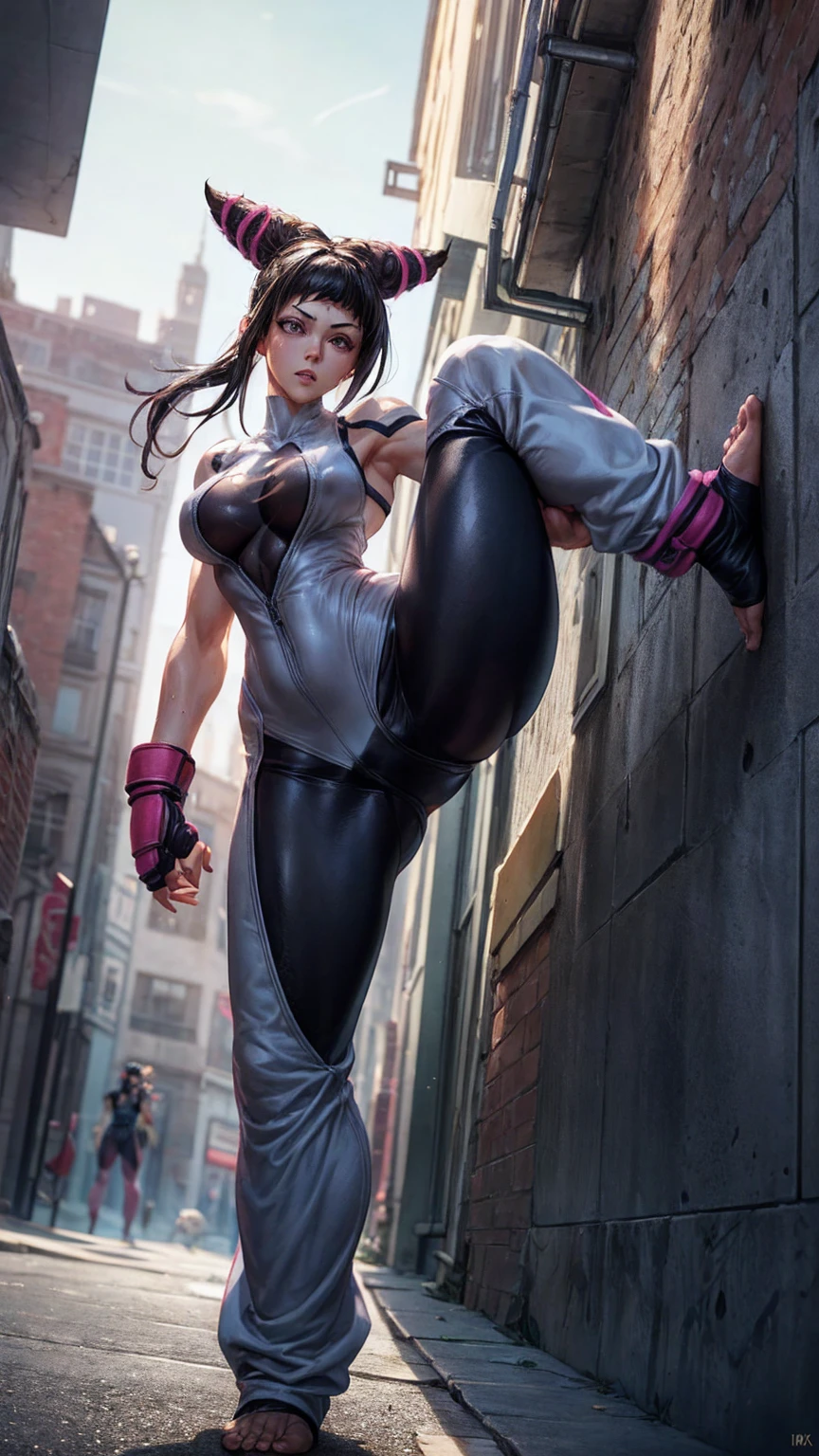 street fighter, juri, anime style, training, 4k