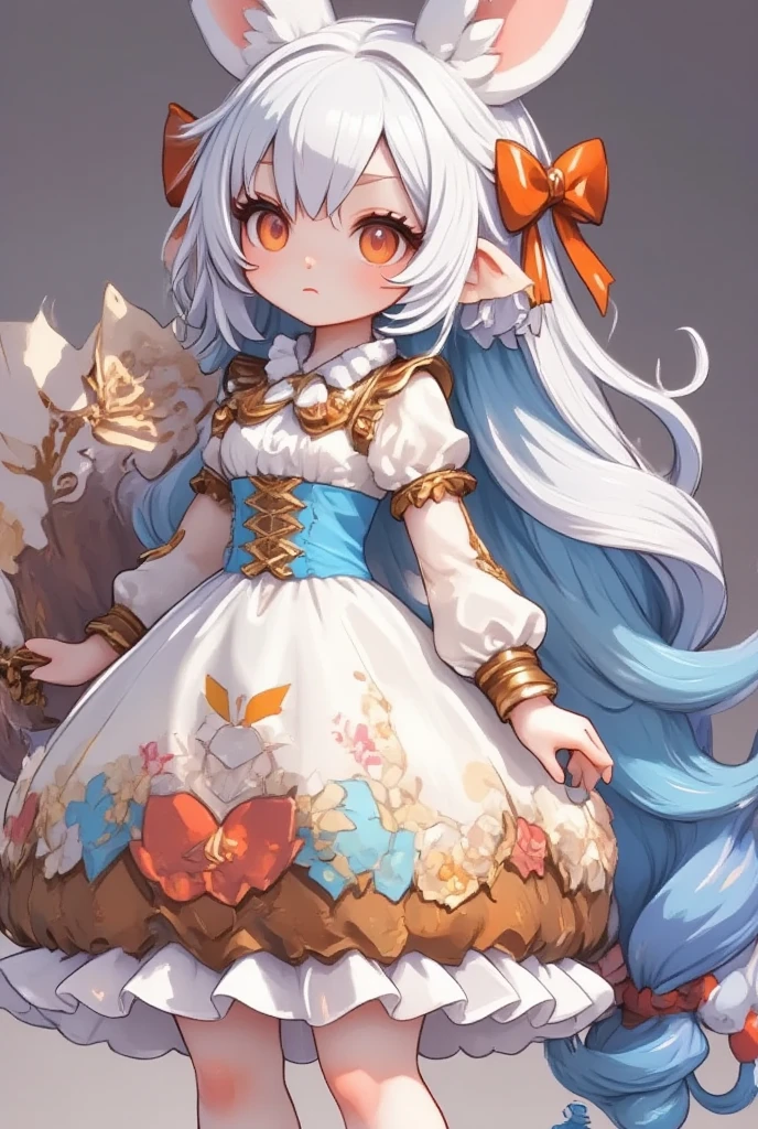 3Dfigure, 1girl, (furry girl, anthro rabbit:1.5), cute flat 2d anime illustration, animal nose, obi, long hair, blue hair, yellow eyes, braid, open mouth, ahoge, multicolored hair, blush, hair between eyes, streaked hair, colored tips, breasts, :d, hair flower, half updo, looking back, japanese clothes, japanese yukata, hair ornament, yukata, floral print, sash, looking at viewer, flower, solo, holding, upper body, from side, print kimono, smile, blue kimono, paper fan, holding fan, heart, uchiwa