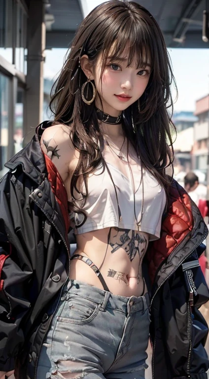 Bobcut,Begging in the neon city,(((Homeless))),Bad complexion,Dirty,Full of trash,Korean,Adult female,Pitch black,Tattered clothes,(((Garbage dump))),((( in a destroyed city,Oil,Mud stains,shit,dirty))),(((Frowning,カメラをGlaring))),((((Rubble pile))),After the disaster,Very fine eye, (((He&#39;s wearing a tattered and dirty black hoodie.,He&#39;s wearing ripped black pants))),(((Collapsing Building))),(((Tragic))),((photograph)),(((Fabric Shading))), (((highest quality))), (((masterpiece))) strong girl, ((((Realistic)))),,Black Hair, chic hairstyle, ((With bangs,ストレートミディアムBobcut, nice hair)), Light makeup,Red eyes, (((I&#39;m not wearing lipstick))), (nice, strong), (((Strong night atmosphere))), Centered Images, Looking at the camera, Elegant colors,Realistic Skin,Realistic texture,８k,whole body,Pale skin,Red iris,Expressionless,Glaring,Perfect Face,(((Big eyes))),Holding a blank board