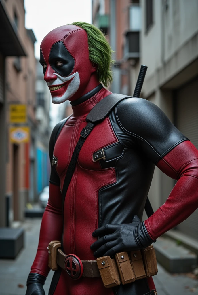 score_9, score_8_up, score_7_up, rating_safe,source_furry, anthro,source_3D Ultra realistic,
sexy muscular wolf male Wearing a black jacket, red t-shirt and long green pants Looking at the viewer seductive smile Alone in a futuristic city And golden eyes 