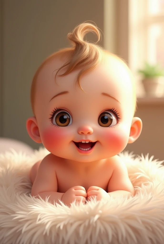 Chubby baby with pretty eyes