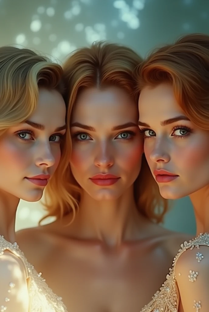 6 blondes sexy en string ficelle jaune en rond menottées par les fesses les yeux bandés