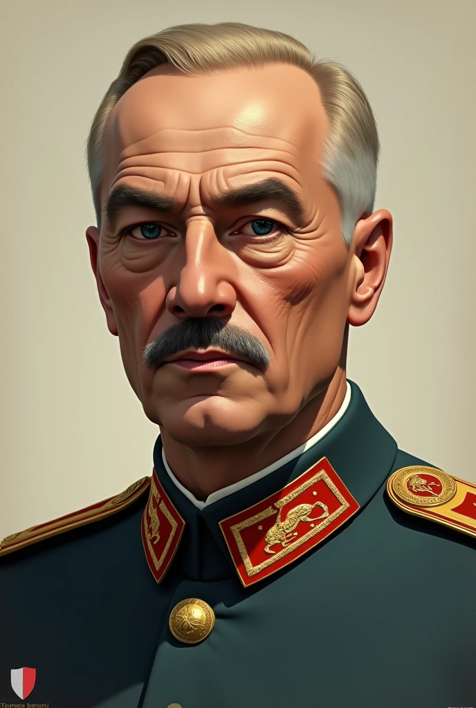 "Generate an ultra-realistic cinematic 8K image of Joseph Stalin, capturing his dignified presence and historical significance in a dramatic setting."