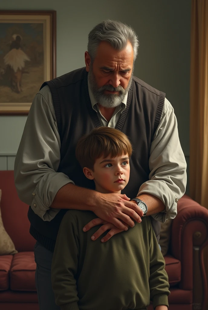 image of a father surrounded by his children