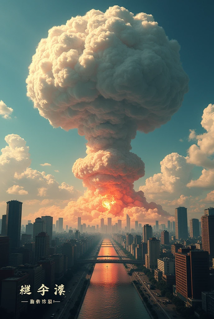 a huge nuclear explosion, manhattan, chaos, panic, epic realistic, faded, neutral colors, (hdr), ((((muted colors)))), (intricate), artstation, hyperdetailed, cinematic, warm lights, dramatic light, intricate details, complex background, dark