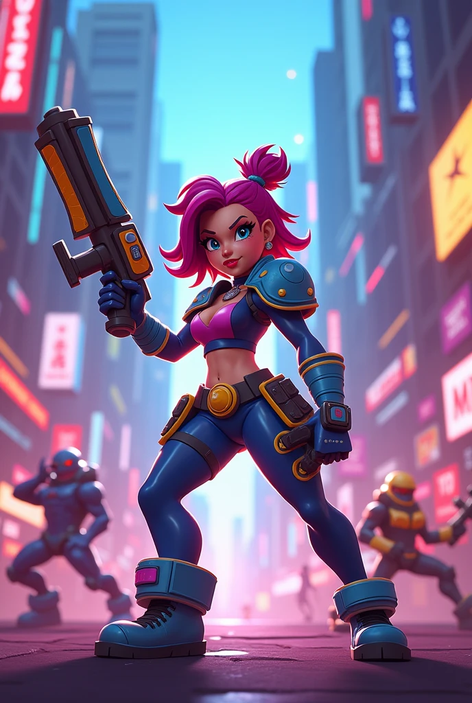 High detail color cartoon photograph of tristana from league of legends with a large gun, star guardian outfit, on the subway, messy hair, soft natural lighting, 8k photograph, shot on gopro, instagram selfie, smooth skin, sexy pose, tummy focus, film grain, pixar, crop top, navel, t shirt, cool jacket, sailor suit, sneakers, (thick thighs), gigantic ass, pretty face, blue eyes, ponytail, smooth tummy, art by wlop, art by final fantasy, art by kim possible, <lora:microwaist:1>, (hyperass:0.7), samdoesarts style