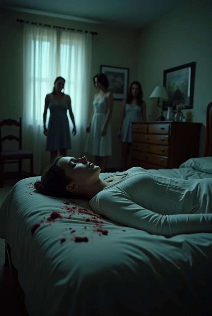 (for horror story) A woman was murdered.