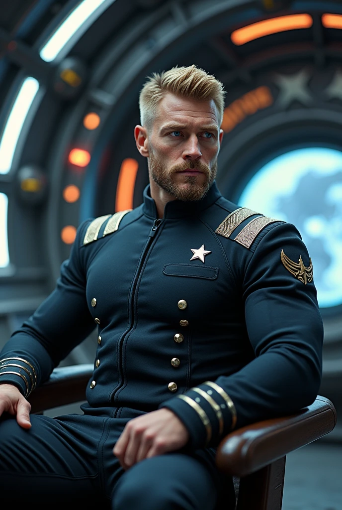 A handsome man with white hair, short hair,White hair, wearing the captain's uniform. Environmental background: In the cockpi the aircraft or on the airport runway, the background is the plane and the blue sky. Atmosphere and emotion: professional, confident, calm. Light effect: natural light or light in the cockpit, highting the main body. Color matching: blue, white and gray are the main colors, reflecting the professional image of the captain. Angle and perspective: Shoot from the front, side or cockpit to shoe full picture and work scene of the captain. Compositionby Adam Dario Keel, muscular bodies, muscled, shredded, wet hairy bodies, gay, six packs, 6 pack, athletic tall handsome guys speedo, six pack, Place the captain in the center of the picture, and there can be some aircraft instruments and control equipment around it. Artistic style: realism, paying attention to details and texture. Camera setting simulation: Use the appropriate focal length and aperture to ensure that the image is clear and sharp. Image quality attention: pay attention to details, such as the captain's facial expression, the details of the uniform and the badge, etc. Other details: You can add some flight-related elements, such as clouds, runway indicators, etc., to increase the atmosphere of the picture. handsome male,big muscle,beard,monochrome Grey tone black and white photo. (Chest hair:1.8) ! High detail 8K)! ((Realistically)), ! 186 cm! 70 kilograms! Popular clips! ( High-detail 8k ((realistically)), Exposed chest muscle and chest hair!, best quality, bright lighting, focus, theater! 35 years old, hairy breasts,,mature maiple viewhe same character in the same outfit, , chest hair, moustache, open clothes and trousers