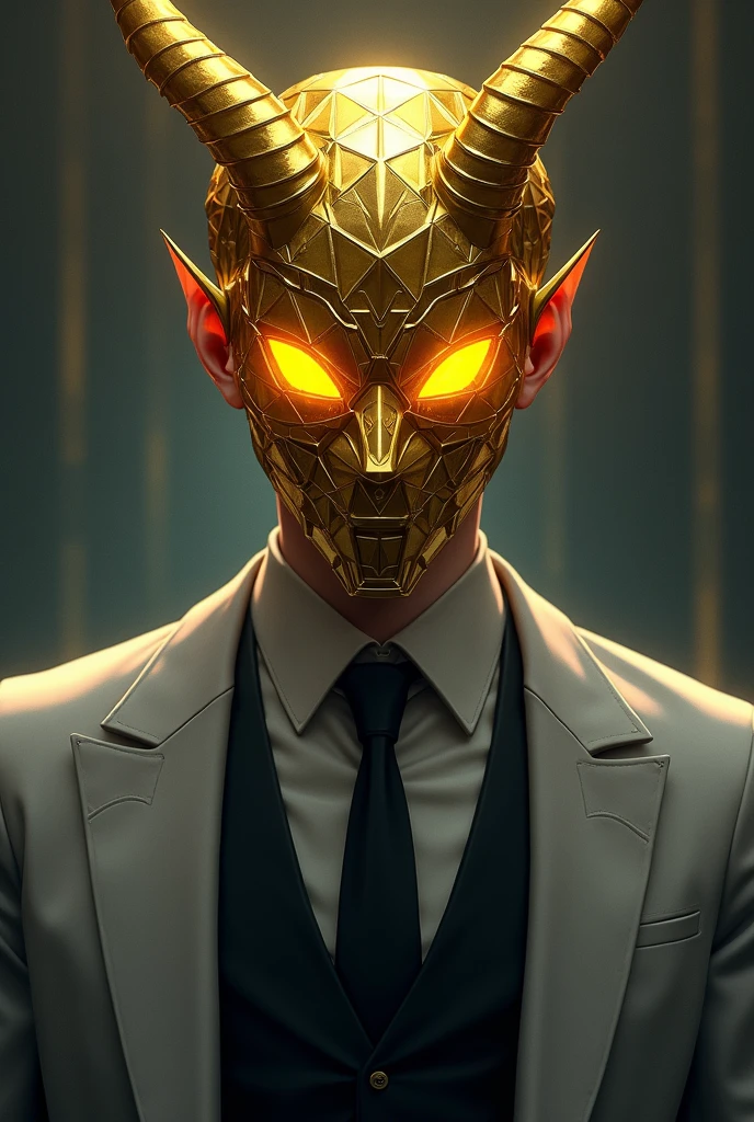 A man with a gold mask and a gold and black DJ controller