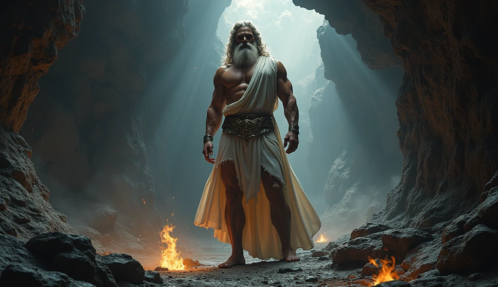 Zeus caused the palace to disintegrate into flames 