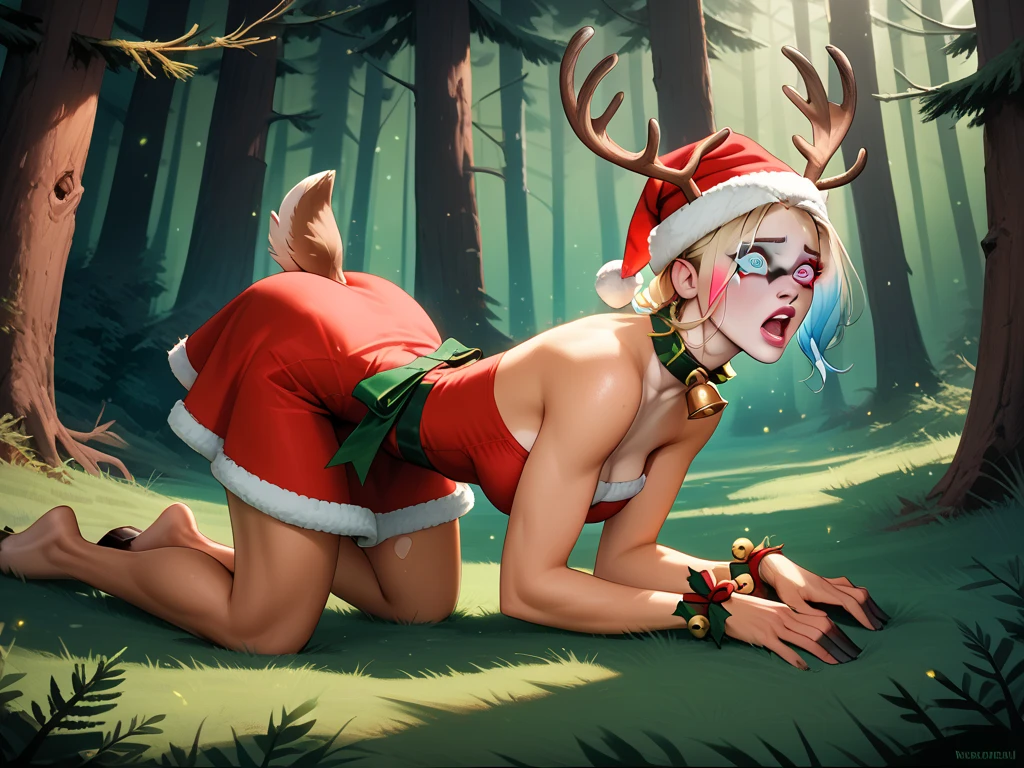 by zonkpunch:1.1, by pixelsketcher:0.7, by cyancapsule:0.8, anthro, female, ((hoodwinkSquirrel::1.2)), squirrel, mammal, ((detailed fur)), (slim, curvy, thick thighs), (detailed eyes), ((detailed arms, claws, 4fingers)), ((detailed thick fluffy tail)), ((wearing hood, underwear, bandeau, cleavage)), ((three-quarter view, closeup, human pov, from below)), standing, sexy pose, grin, seductive, suggestive, torn clothes, visible breasts, pussy, panties lying on floor, (underwear pulled down), ((detailed forest clearing, dim light)), beautiful character design, perfect eyes, perfect face, perfect balance, extremely detailed CG unity 8k wallpaper, perfect lighting, (masterpiece:1.0),(best_quality:1.0), ultra high res,4K,ultra-detailed, photography, 8K, highres, absurdres:1.2, blurry background, depth of field, professional photograph, 3d artwork, octane render, lifelike, photorealistic, detailed text, excessive cum, facial, thick cum ropes across face, cum on belly, kidnappend, bdsm, happy, lying on side, bound, covered in cum, legs tied tightly, hands tied behind back, covered in cum, bukkake, cum puddle, cum soaked fur, holding cum in mouth, imminent rape, after sex, mind break, screaming, restrained, angry expression, large insertion, brown hair, (action, fighting:1.2), (prettyeyes, hotify:1.1), huge penis penetrating ass, penis bulge on belly, excretion, torso grab, transformation, onahole position, onahole