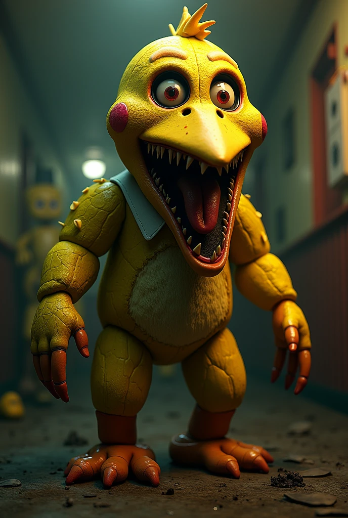 What would Chica from fnaf really look like in the movie if her horror story was taken literally?