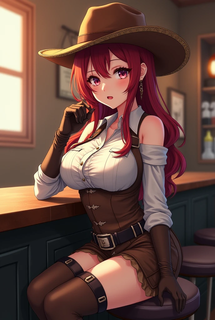 (((One beautiful woman:2.0))),(((NSFW:2.0))),((Nude:2.0))),(((Naked Gemini Sunrise):2.0)),(((Wearing a gun belt:1.8))),((Wear a watch on your wrist:1.9))),(((Showing cleavage))),(((Exposed thin inner thighs))),(((Small breasts:1.5))),(((Bare arms))),((Blushed:1.8)), Beautiful detailed girl, Very detailed目と顔, 緻密でBeautiful Eyes, Very detailed, High resolution, Highest quality, masterpiece, Very detailed, 8k wallpaper, wonderful, finely, Highest quality,(Standing in front of a wooden wall),Beautiful Eyes,((Model pose:1.2)),((Above the knee shot:1.5))),(((Depict the whole body:1.9))),((Drinking whiskey:1.4)),(((Place your hands on your chest:1.5))),(((Strong drunk:1.8))),(((Sad face:2.2))),(((Are standing:1.2)))