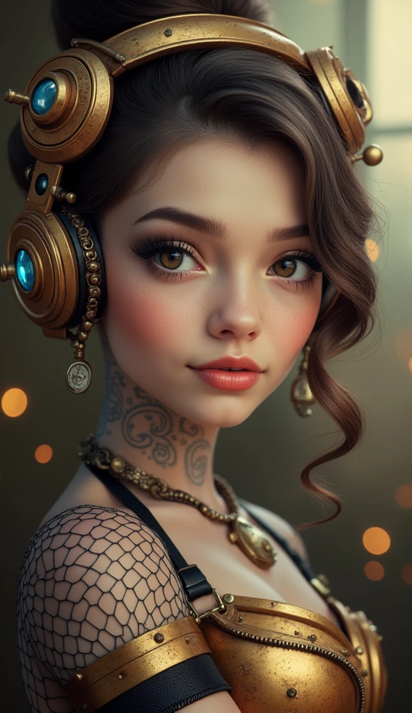 general plan , anatomically correct full body , A whimsical steampunk girl with ADHD  , gears and intricate mechanisms, copper and brass accents,  vibrant colors, fantastic elements, detailed portrait,  dramatic lighting, atmósfera sur realistic , arte digital, Cinematic composition, hyperdetailed, Art station, arte conceptual. ( best quality ,4k,8K, High resolution,masterpiece:1.2), ultra detailed ,  sharp focus,( realistic ,photo realistic ,photo- realistic :1.37), very detailed face ,extremely detailed facial features,hyper  realistic  skin texture, extremely fine details ,detalles intrincados,  detailed eyes, Detailed nose , Detailed lips , detailed facial expressions ,Intricate facial anatomy, Bright lighting ,  dramatic lighting,changing lighting, Cinematic Lighting ,chiaroscuro lighting, dramatic shadows ,dramatic moments,  bright colors  ,intense colors,Deep contrast, cinematic depth of field , Cinematic composition , cinematic camera angle 
