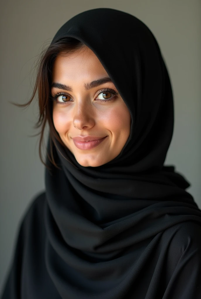 (photorealism:1.2), beautiful mature hijab woman, curvy body,