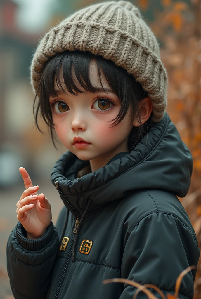 At Christmas, A child again gives alms to the homeless, Bums are , The child's face is full of love and helping others