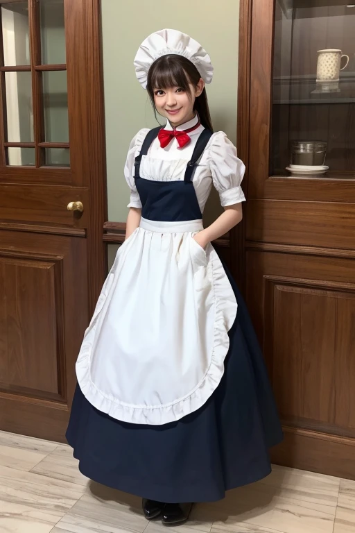 Highest quality、masterpiece、8k、Very detailed、Realistic、(One girl)、(Looking at me with a smile:1.5)、whole body、(Black Hair)、Small face、(Slender:1.2)、(Big Breasts:1.2)、(White frilly shirt with buttons and collar:1.2)、(short tight skirt in gray,:1.2)、(Grey business jacket:1.2)