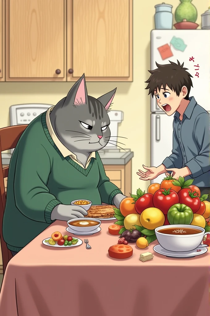 a couple of kids and their dad immediately after a classic all-out Thanksgiving dinner (or maybe even multiple dinners at different relatives' houses given how big they are! ) watching some TV together as their big fat bellies begin to digest the insane amount of food they all ate