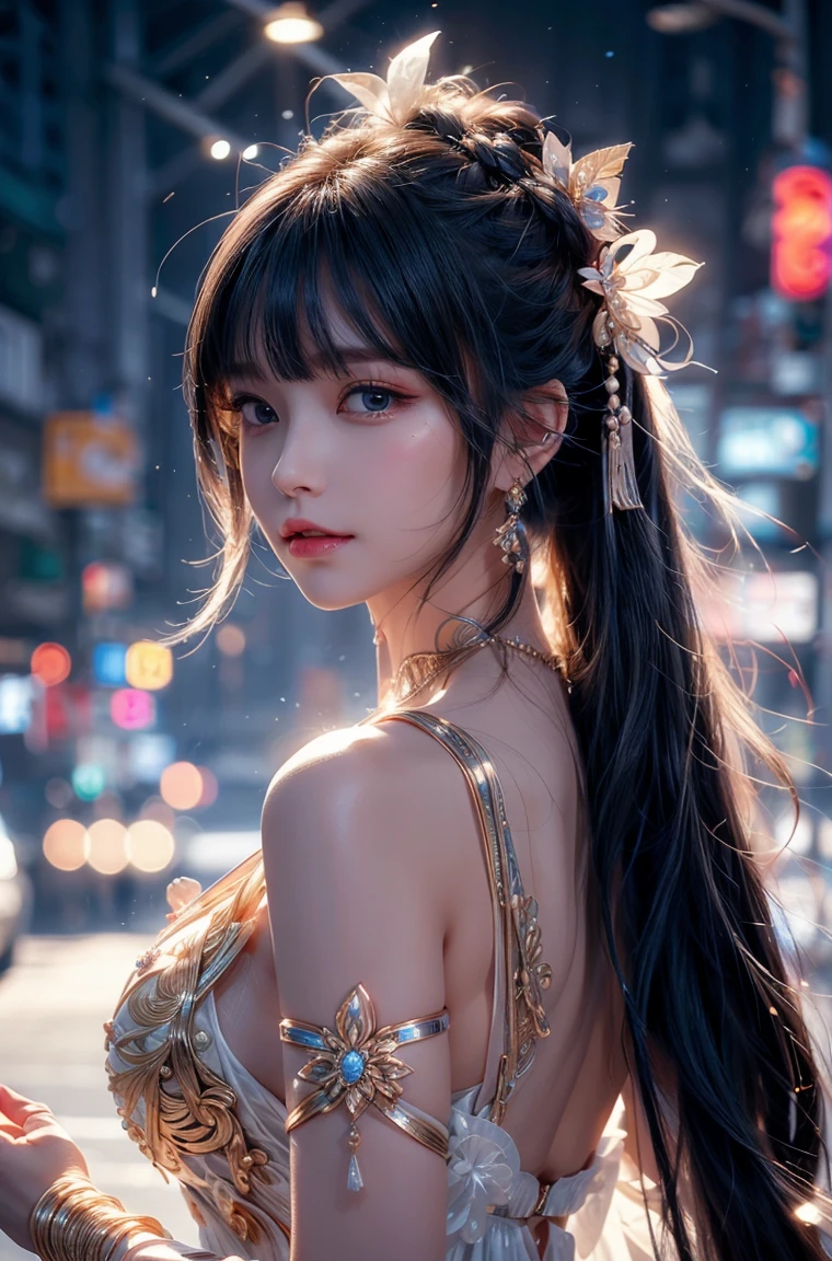 (32k:1.5, Highest quality, masterpiece, Ultra-high resolution), Perfect dynamic composition, Professional camera work:1.6, Very detailedな肌と顔の質感:1.3, Mysterious portrait:1.3, Very accurate, Very detailed, One Girl, ((Night view from the rooftop, The moonlight at night illuminates my body)), (Satin Nightgown:0.5), Incredibly slim body, Fair skin, Very beautiful face, Expressions of sadness, (Big eyes that exude beautiful eroticism:0.8, A dreamy look:1.0, I love you with all my heart:0.8, Open your mouth a little, lipstick, Feel the beautiful eroticism:0.9), (Wet dark brown medium length hair), Candles, The chest is medium, Earrings, necklace, bracelet, Tilt, get up, ((Adult charm, Hair blowing in the wind))