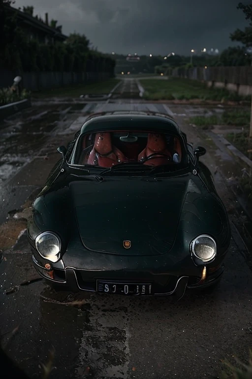 Porsche 550 Spyder, rainy conditions