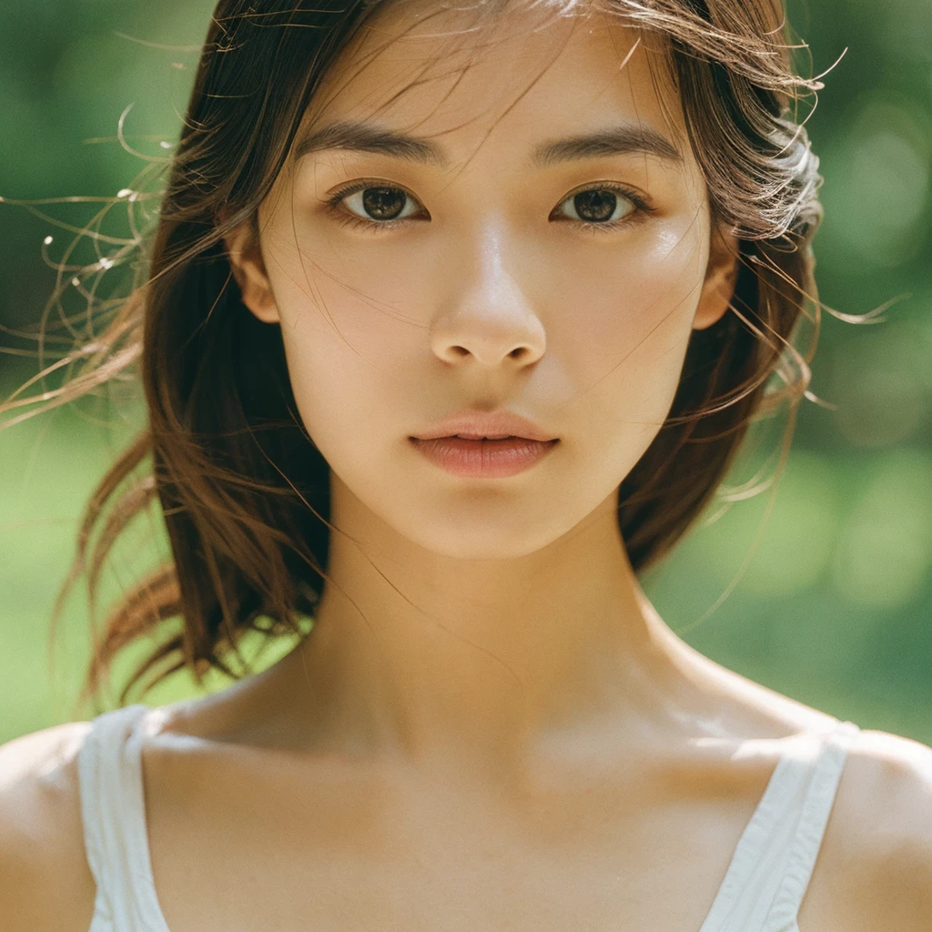 A hyper-realistic image of a single Japanese woman in her early 20s ...