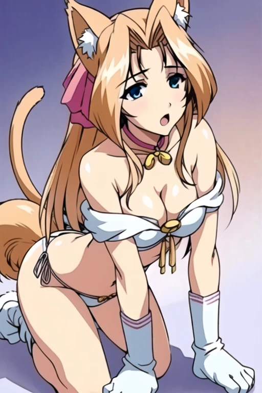 1girl, PinkCzar, ((white tiger ears), (white tiger tail), long hair, pink hair, sidelocks, green eyes, small breasts, choker, bell), (tiger print, slit dress, red sash), (masterpiece:1.2), hires, (detailed face:1.2), (detailed eyes:1.2), ultra-high resolution, 8K, high quality, (sharp focus:1.2), clean, crisp, cinematic, <lora:Pink-18:1>