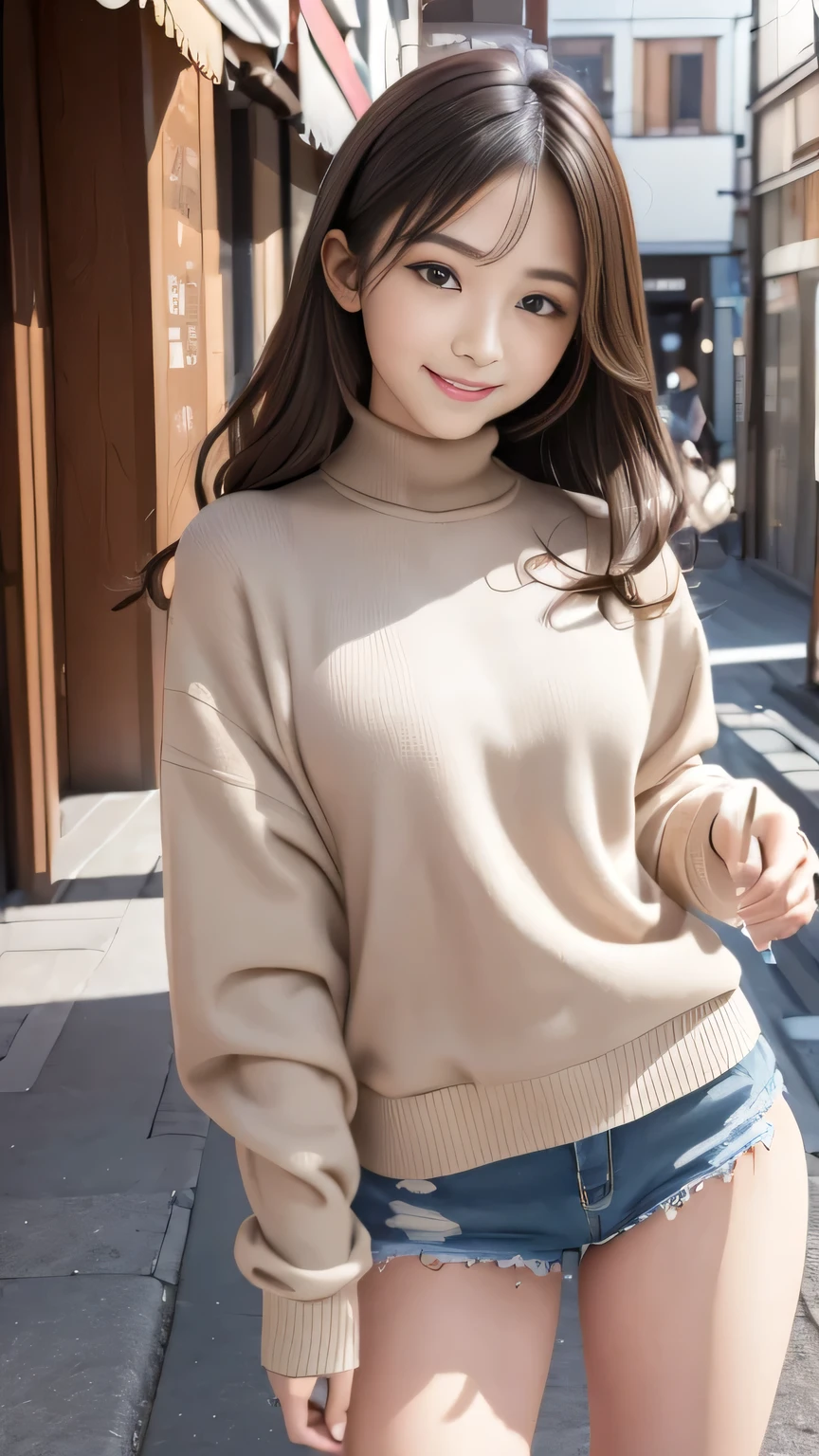 ((highest quality, 8k, masterpiece)), Very detailed, Sharp focus, One beautiful woman, Updo, White turtleneck sweater, Black tight skirt, Very detailed顔と肌の質感, ((Fine grain)), ((Beautiful Eyes:1.2)), smile, Sitting, Cafe, (Latte)、((Sexy Panties:1.0))、((Spread your legs wide:1.5))