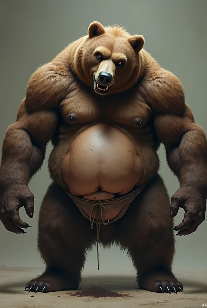 Werewolf, huge genital male with tight boxer))), ((huge male)), ((hyper muscular male)), ((thicc male)), (((gigantic balls:1.5))), (((gigantic cock:1.3))), (((NSFW))), boxer can't fit, (((oversized bulge))