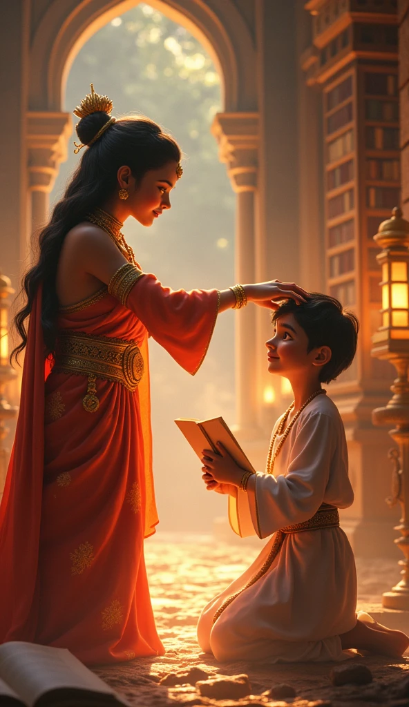 Background Vrindavan , , hindu, realist face, ultra, 8k, Lord Krishna,Lord Yashoda Maiya
