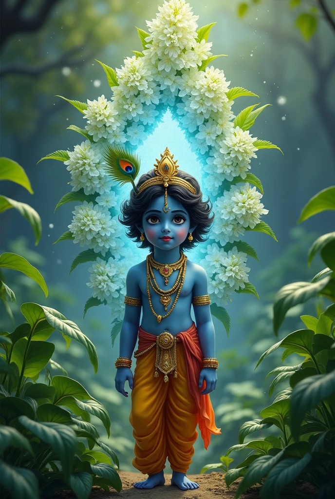 shree krishna 3d image in jungle