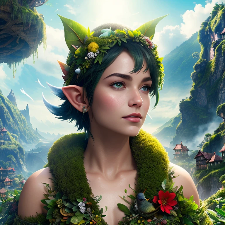 Beautiful girl with furry cat ears, intricate gold jewelry, Luxurious headdress,  elegant silk clothing  , shaggy cat ears on her head  ,  rich gemstone colors  ,  cinematic composition  ,  detailed facial features  , elegant lace patterns  ,  luxurious palace interior  , Luxurious textures, dramatic shadows,  ornate architectural details  ,  8 thousand , Photorealistic portrait of a girl with cat ears.  