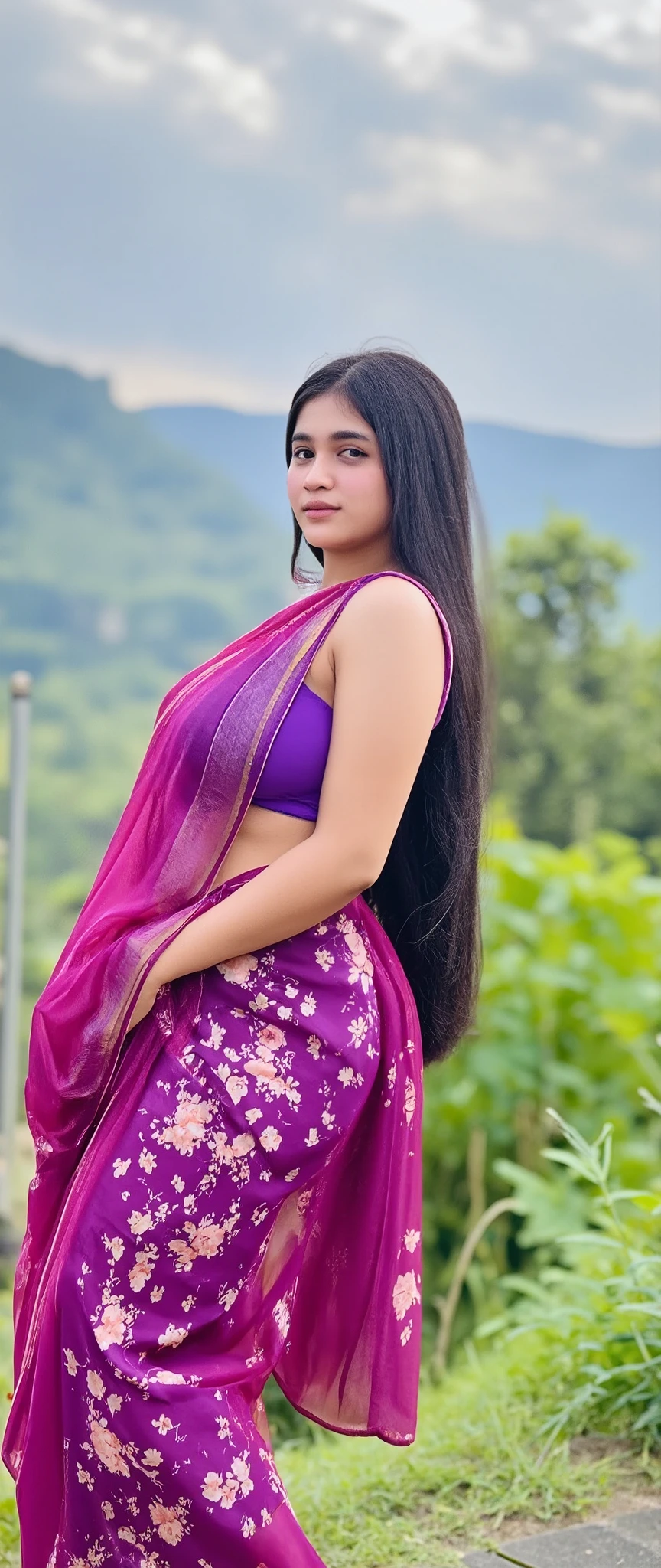 Cute, beautiful, woman, saree,IMG_63637.CR2