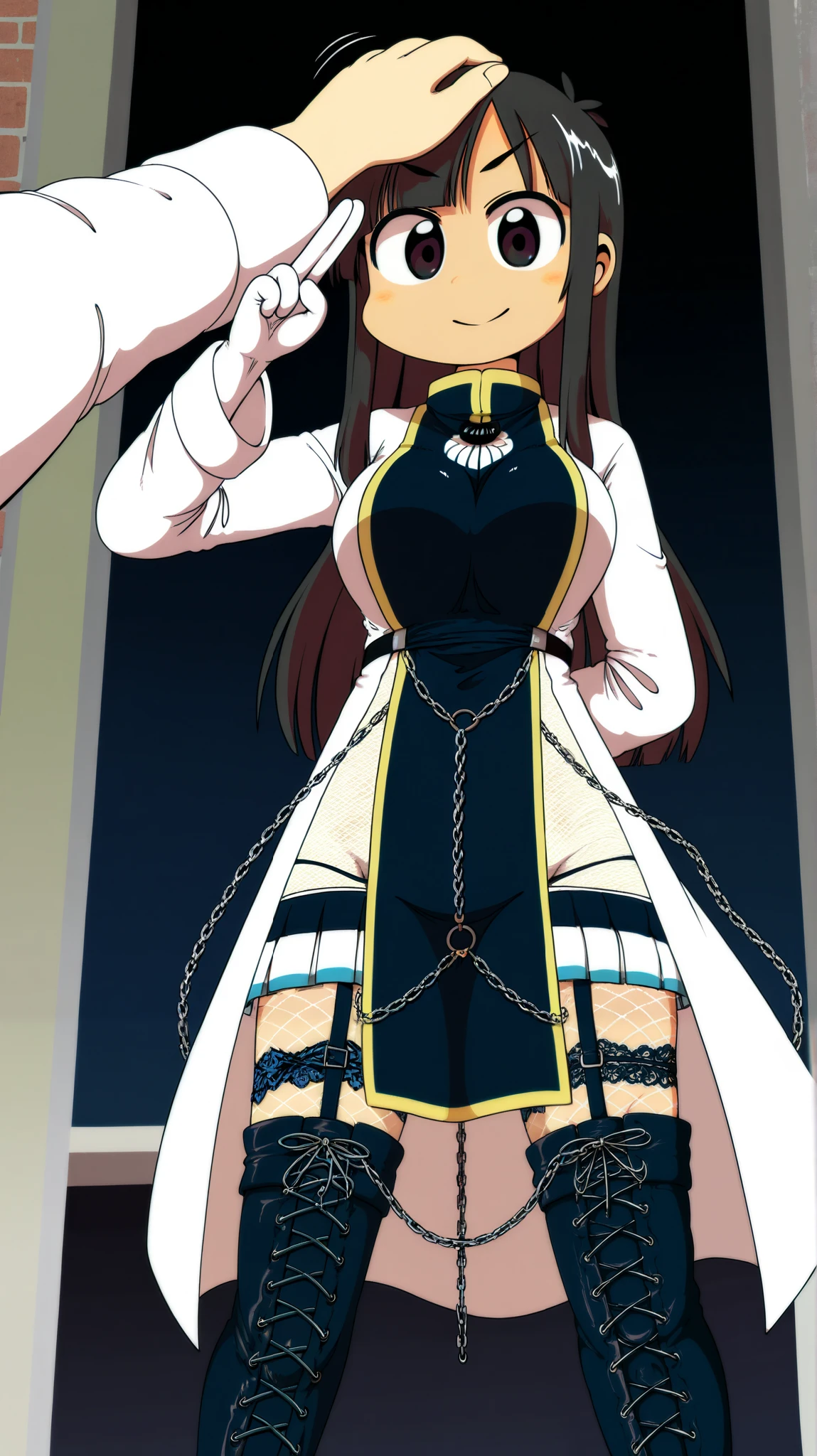 (absurdres, 8k, 4k, masterpiece, hyper extreme detailed:1.2), ((masterpiece,best quality)), absurdres, anime character, girl, female, 1girl, anime character girl person female manga consistent character lora 2d game character girls video game visual novel visual novel character danganronpa gymnast ultimate spike chunsoft danganronpa 3 goodbye despair danganronpa 2 akane owari akane owari, bound, bondage, (arms behind back:1.4), bdsm, tape gag, tape, tape bondage, close-up, restrained, best anatomy, curled up, full body, standing, taped thighs, taped legs, legs together, sitting, chair, tape wrapped, wrap gag, big breasts, tan, very long hair, brown hair, tan skin,