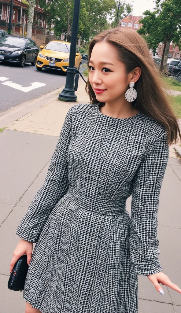 Houndstooth coat