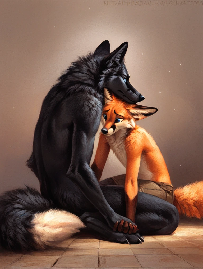 Duo, male on female, m/f, by kenket, by totesfleisch8, (by thebigslick, by silverfox5213:0.8), a black furry khajiit female with red eyes getting fucked by a black werewolf male with yellow eyes, missionary position sex, male, ahegao:1.3, male is choking female with one hand,, side view, perfect anatomy, 