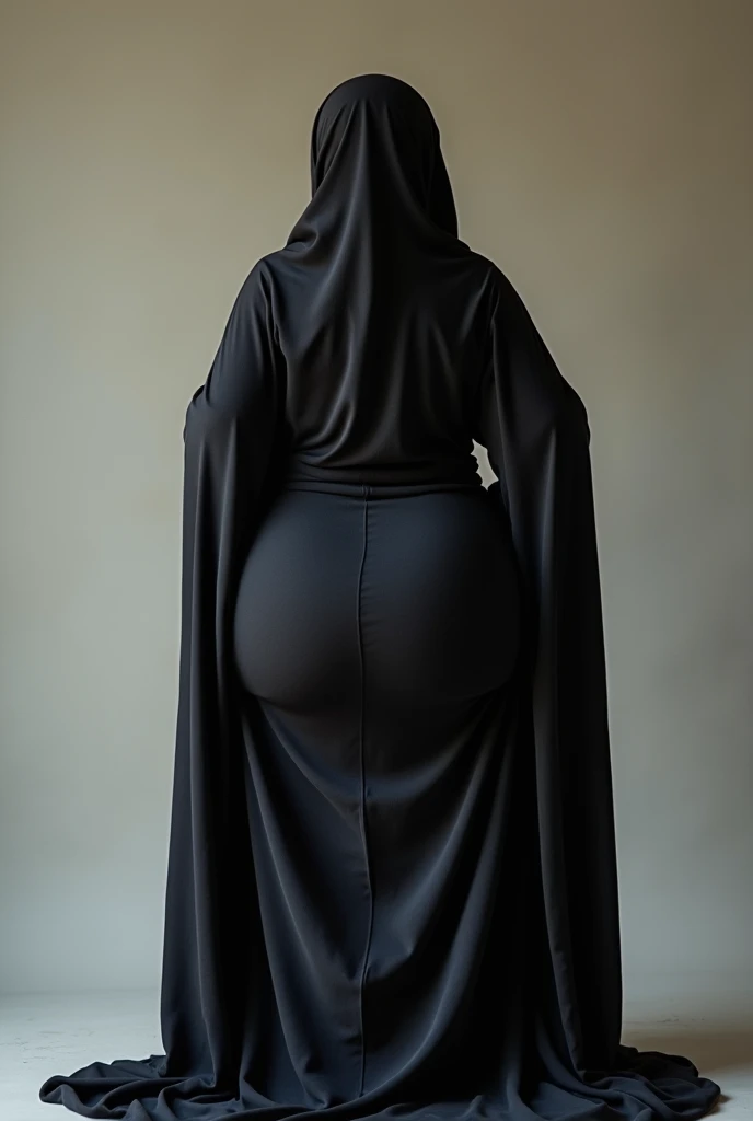 woman with very big boobs wearing jilbab and niqab