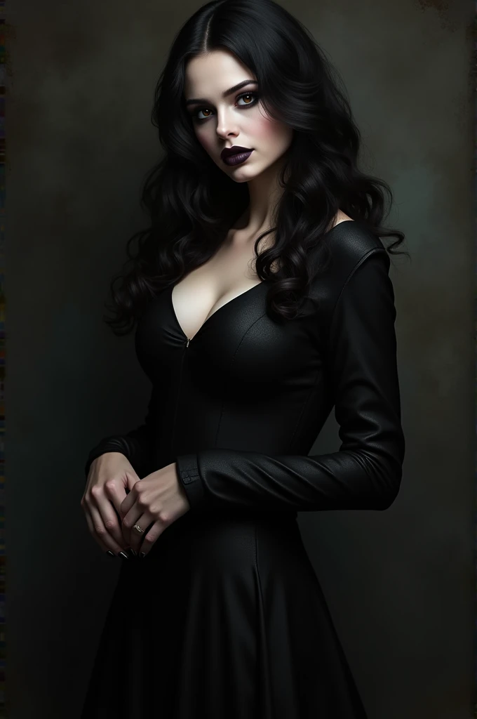 Black lipstick beautiful, full body