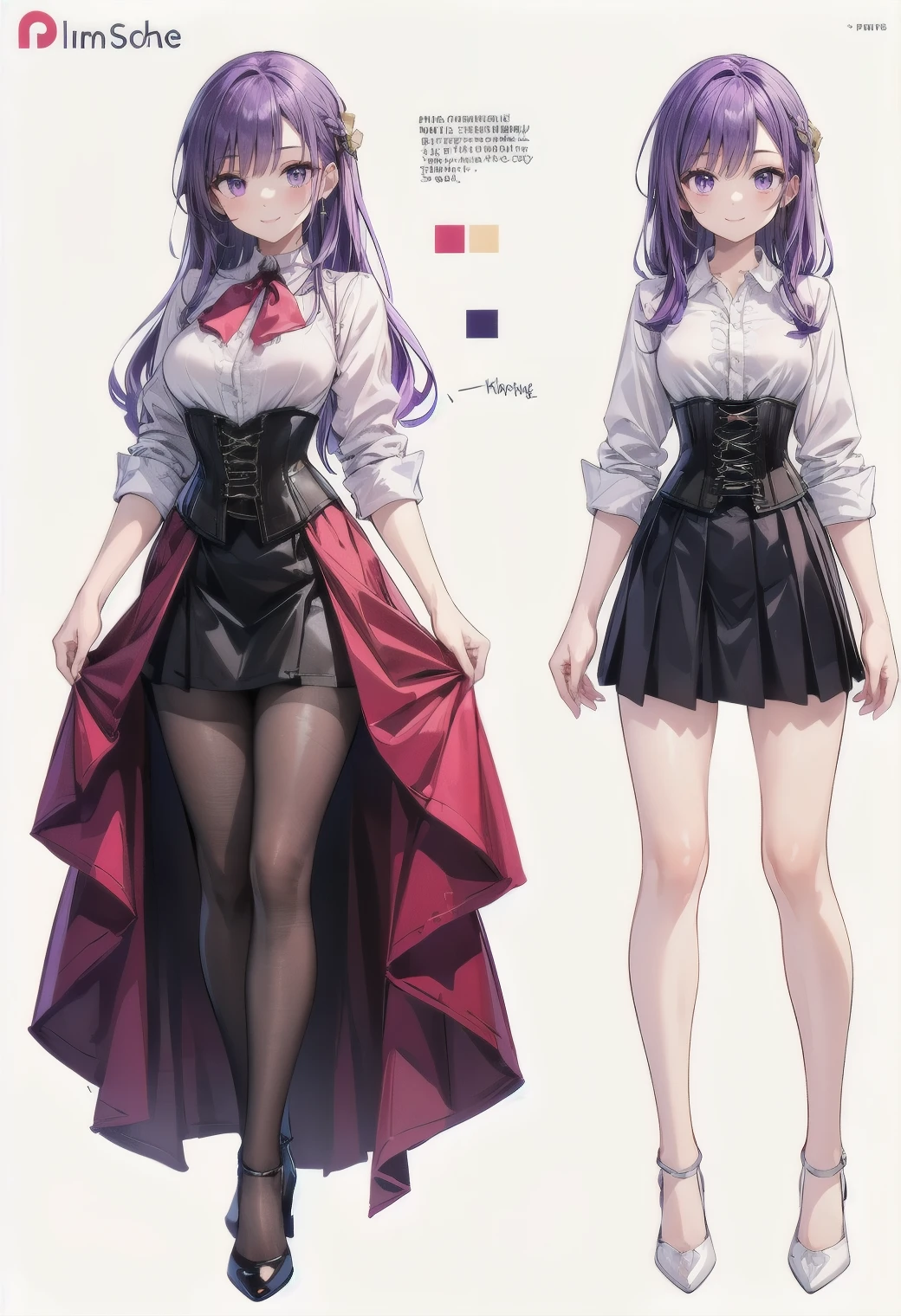 highres, aalala, long hair, ahoge, hair ornament, green eyes, breasts, 
BREAK (aiguillette, ankle boots, black ribbon, black skirt, boots, brown footwear, cross-laced footwear, frilled skirt, frills, jacket:1.2),
BREAK (multiple views:1.5),from behind,from_front,(blue background:1.3),(full body:1.4),arms at sides
BREAK (masterpiece:1.2), best quality, high resolution, unity 8k wallpaper, (illustration:0.8), (beautiful detailed eyes:1.6), extremely detailed face, perfect lighting, extremely detailed CG, (perfect hands, perfect anatomy),perfect face,