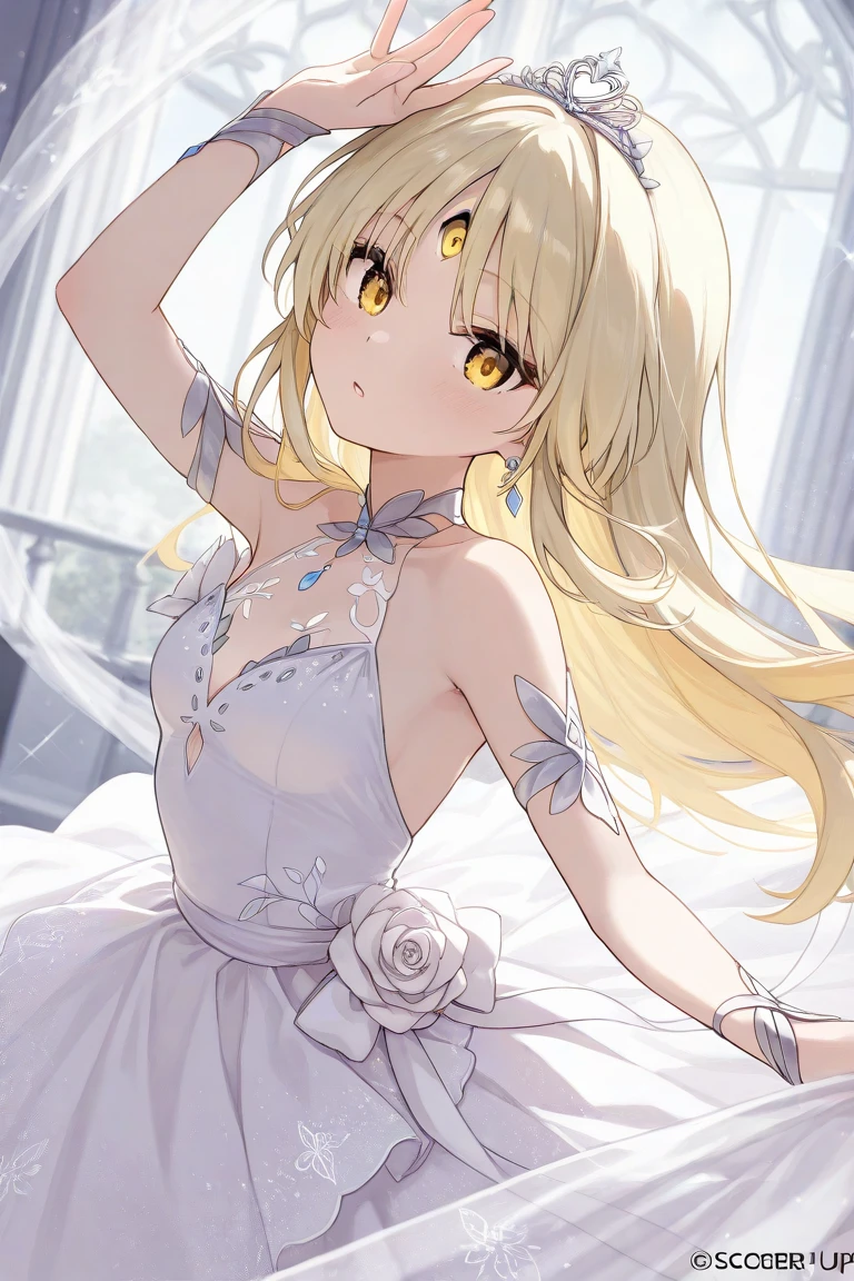 (nsfw:1.2), (Ultra-high resolution of the highest quality, masutepiece, Best Quality, 8K, Super Detail, Best Quality:1.3), (Anatomically correct:1.2), (1 Little girl:1.8), (pre-schooler:1.8), (Loli:1.8), (Child:1.8), (petite body:1.6), (flat chest:1.2), (drooping eyes), (blush cheek:1.3), (long hair:1.2), (blonde hair:1.2), tiara, (luxury frilled gold princess gown:1.7), (jewel, gem:1.2), (europe castles balcony), (beautiful sunset glow:1.2), front view, Extremely cute, (extremely detailed beautiful face), Authentic skin texture, beautiful hair, beautiful face, beautiful eyes, beautiful body, beautiful hands, (happy smile:1.5), (face focus, armpit focus, flat chest focus:1.6), (sitting:1.2), (from above:1.2)