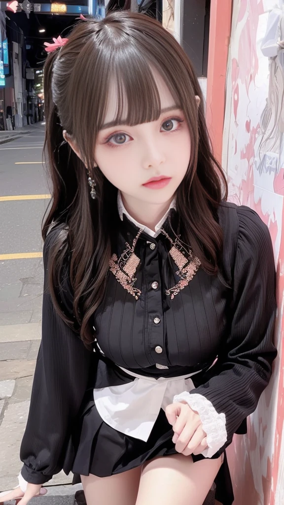 ((highest quality、Masterpiece、High resolution))、(((Zoom photo of upper body、Black Hair)))、(A shy smile:1.2)、One woman、Beautiful Skin、Beautiful Eyes、Big Breasts、blazer、shirt、tie、Trimmed bangs、short hair