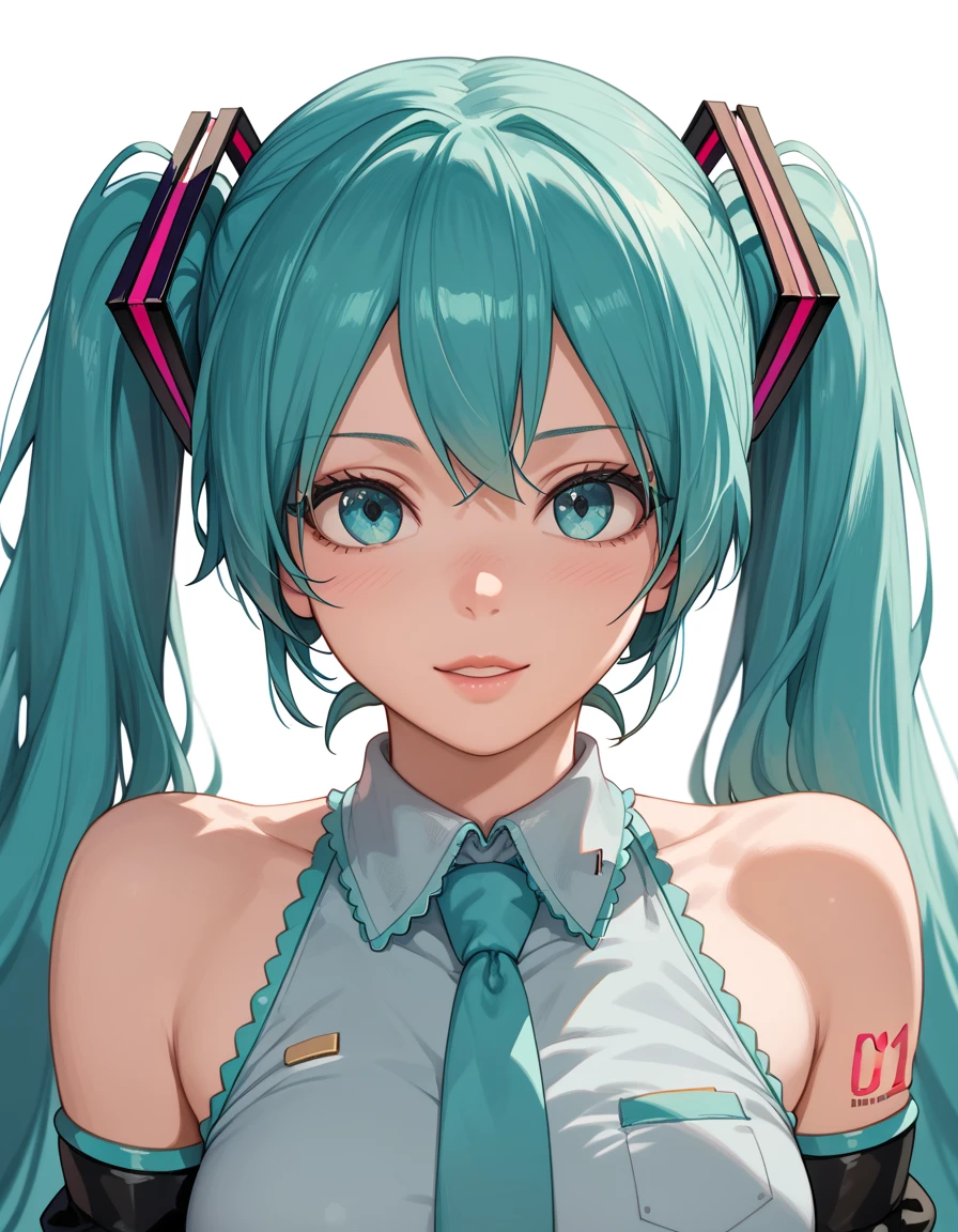  Hatsune Miku 、beautiful、Beautiful composition、 bust up